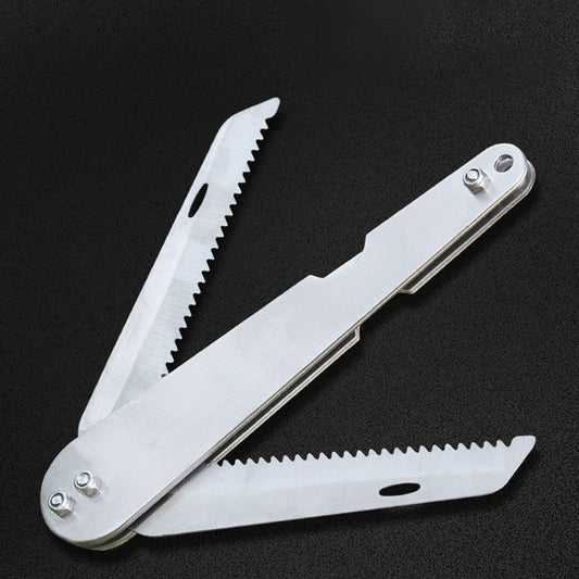 Foldable stainless steel line cutter